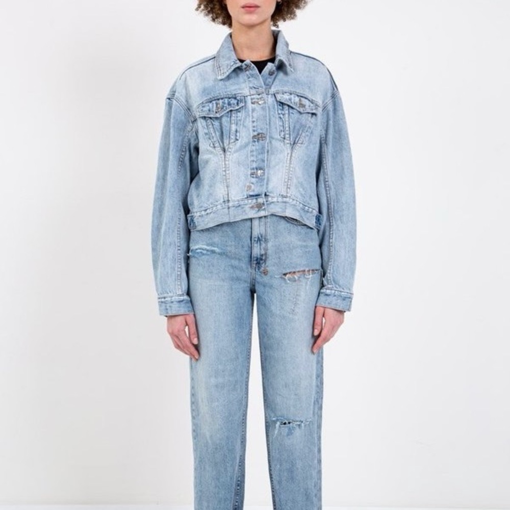 KSUBI Justify Denim Trucker Jacket in Karma Flash